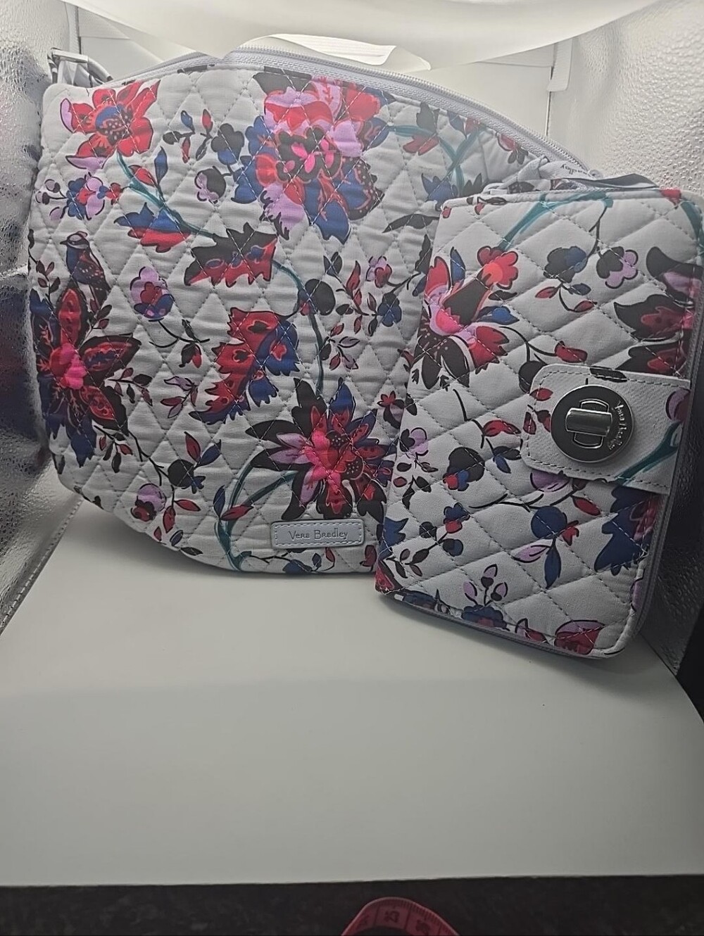 Vera Bradley Floral Crossbody Purse & Wallet Set